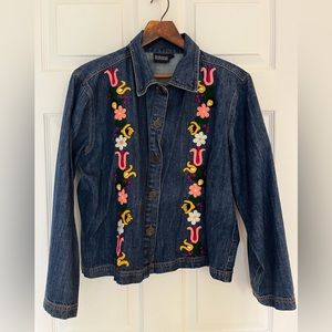 Madison Mathews embroidered Denim Jacket M